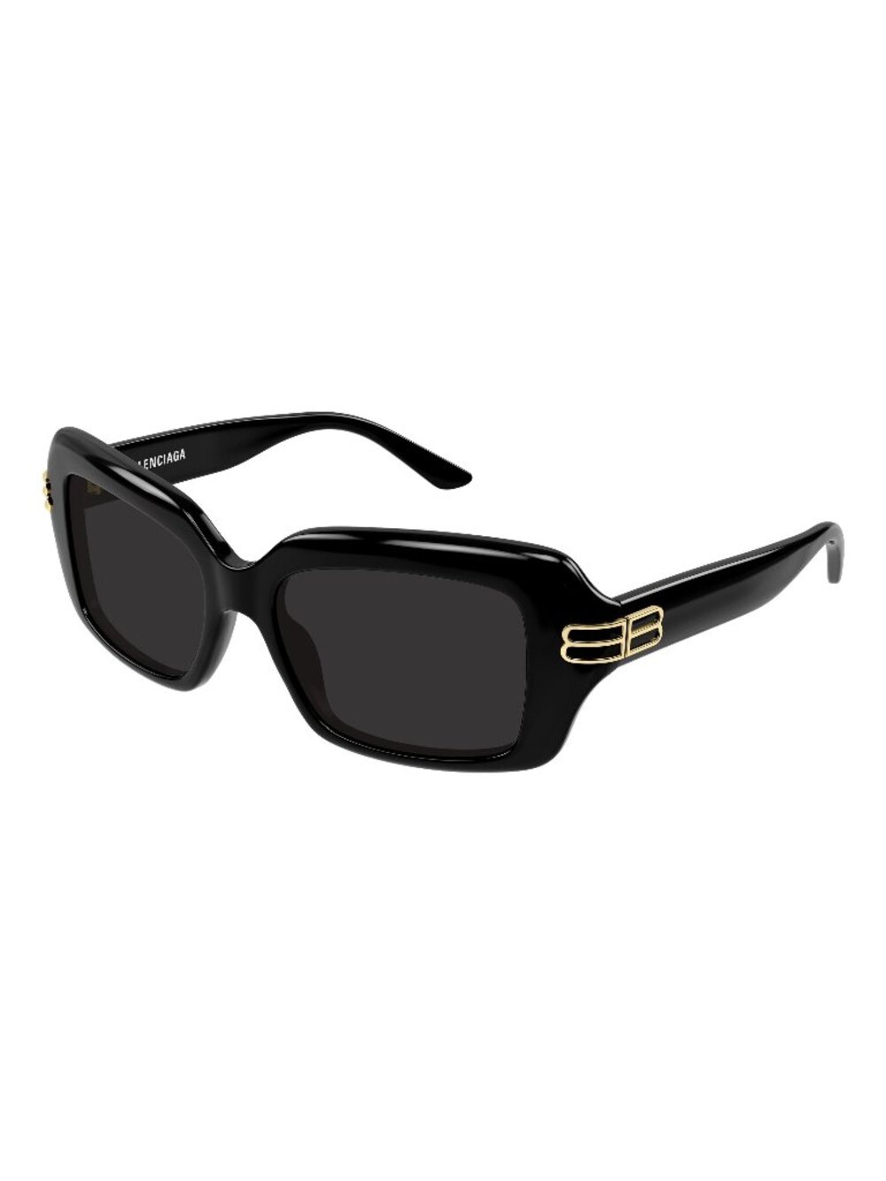New Balenciaga Women's Sunglasses Black Grey Lens Acetate Frame BB0465S 001 56